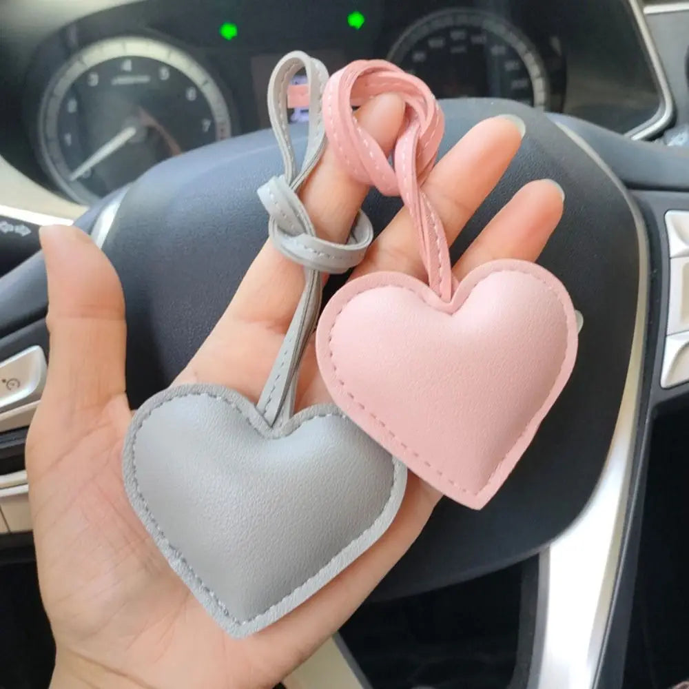 Heart Keychain PU Leather Car Keyring
