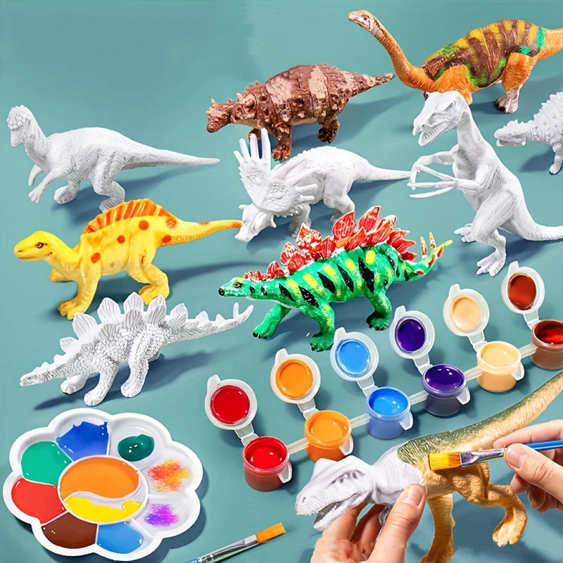 Dinosaur Painting Kit – DIY Dinosaur Art Set with Paints for Kids