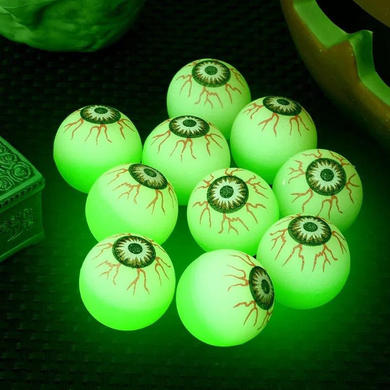 Glow in the Dark Eyeball Bouncy Balls for Halloween Party Decor