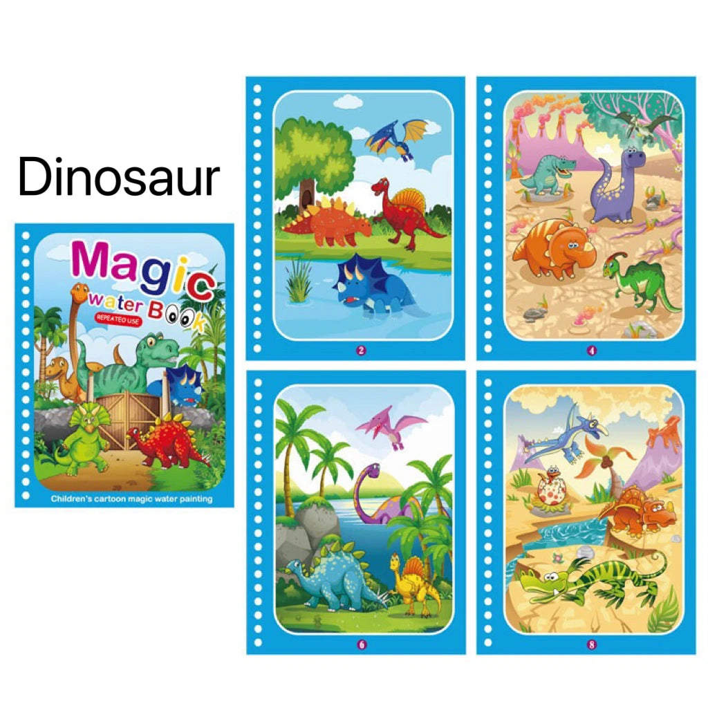 Reusable Water Coloring Book for Kids with Water Pen