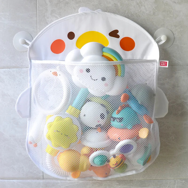 Bath Toy Storage Bag – Duck Mesh Organizer with Suction Design
