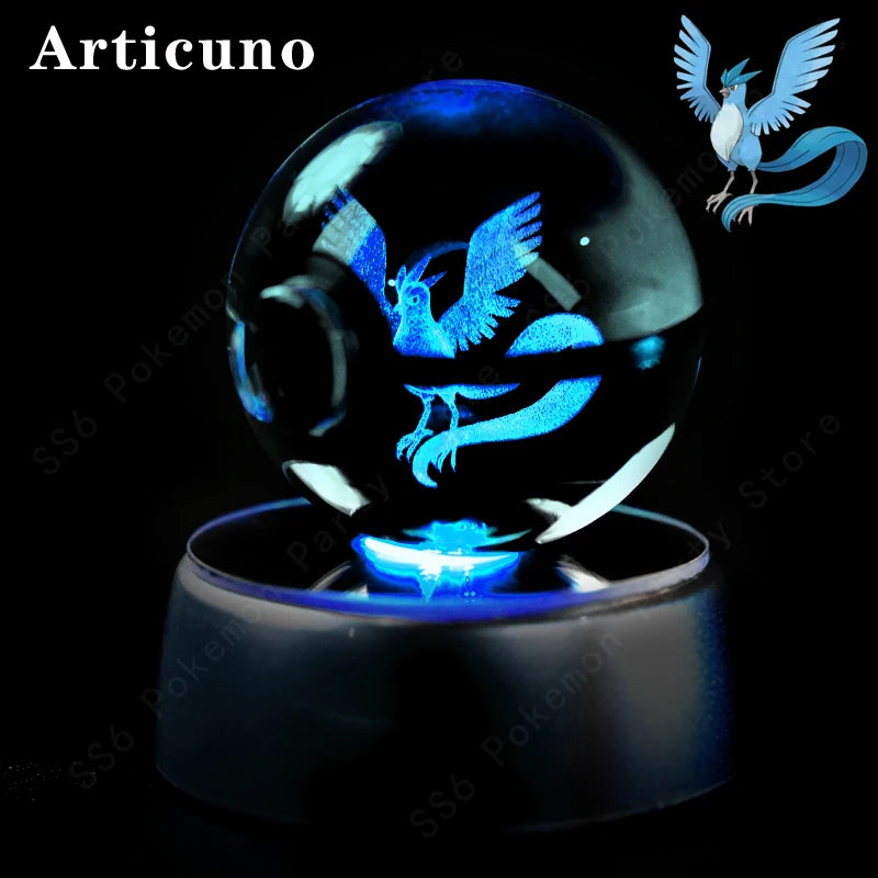 3D Crystal Ball Night Light – Glass LED Decorative Lamp