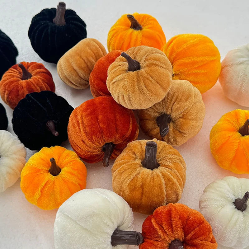 Halloween Pumpkin Decorations, 5PCS Artificial Pumpkin Ornaments