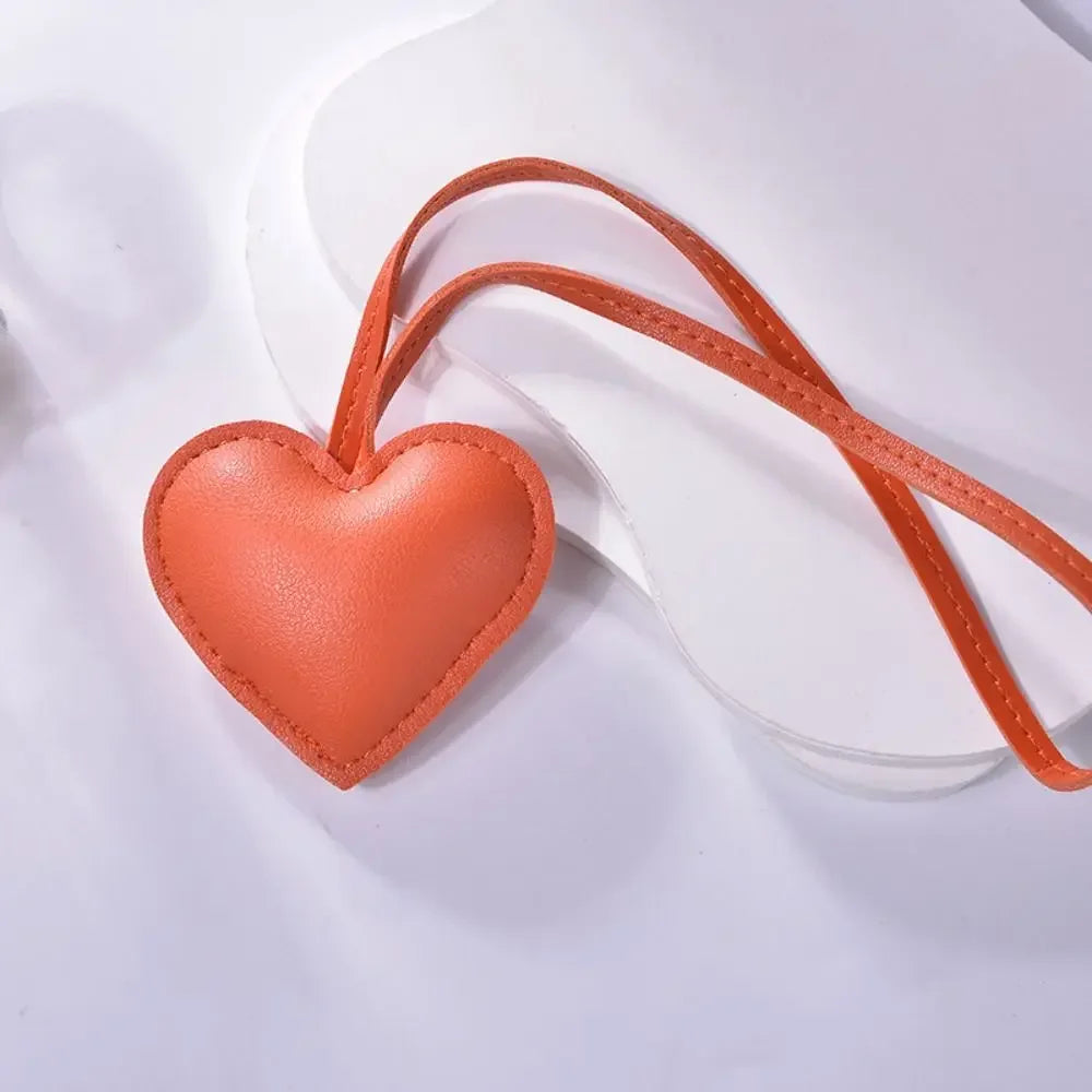 Heart Keychain PU Leather Car Keyring