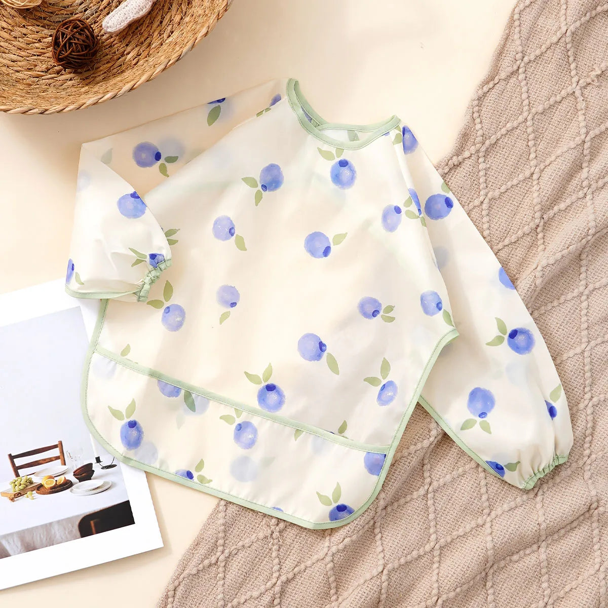 Long Sleeve Baby Bib – Waterproof Washable Feeding Bib for Toddlers