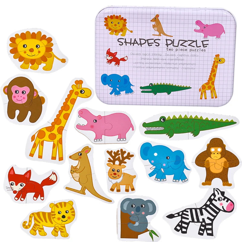Montessori Toddler Puzzle – Wooden Animal Jigsaw Game