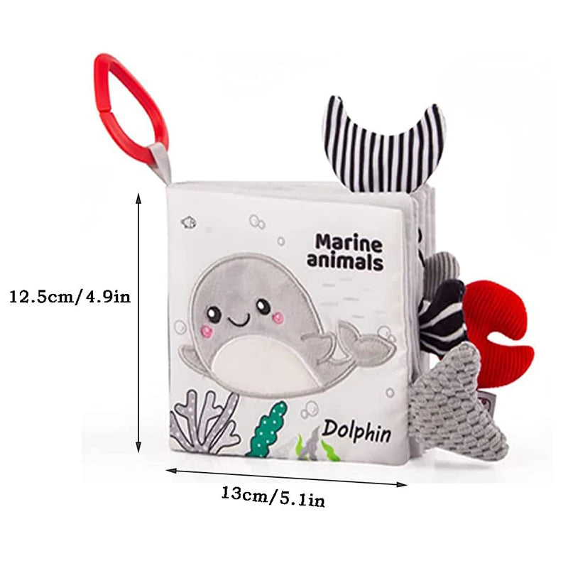 Baby Sensory Book – Soft 3D Touch & Feel Cloth Learning Toy