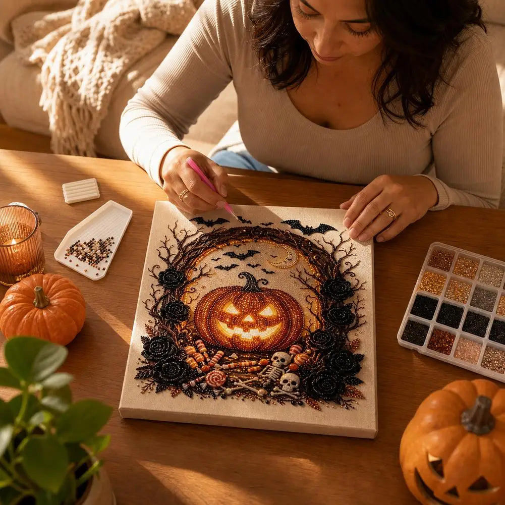 Halloween Diamond Painting Kit DIY Bead Art Craft 20x20cm