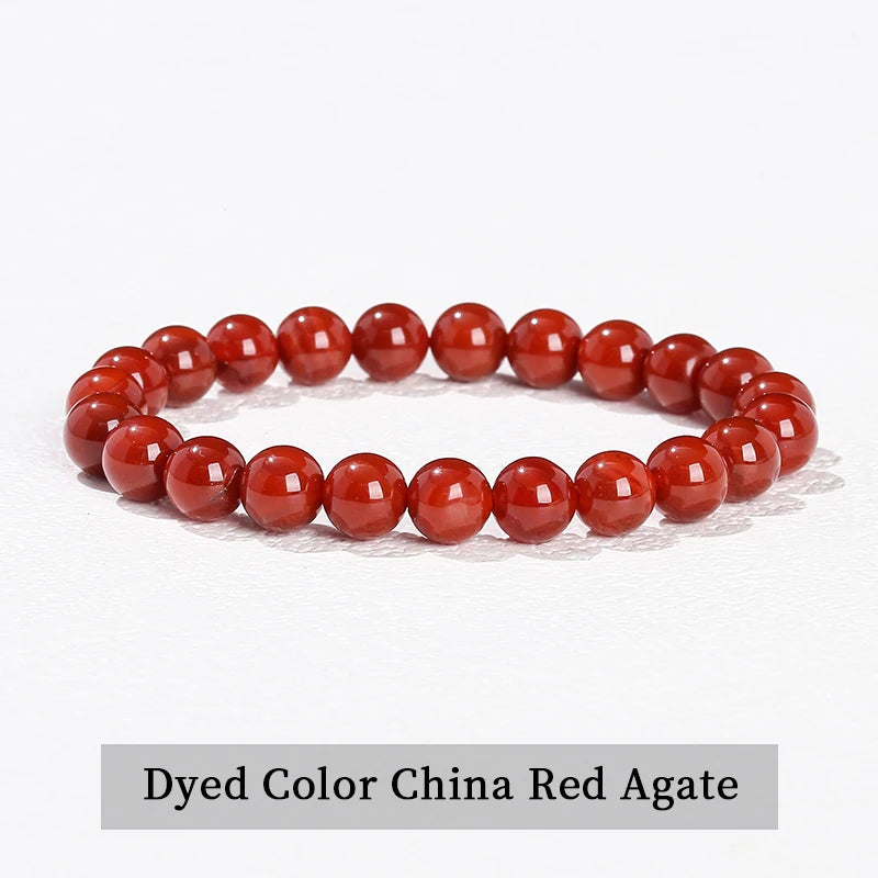 Natural Stone Bead Bracelet – Crystal & Agate Jewelry
