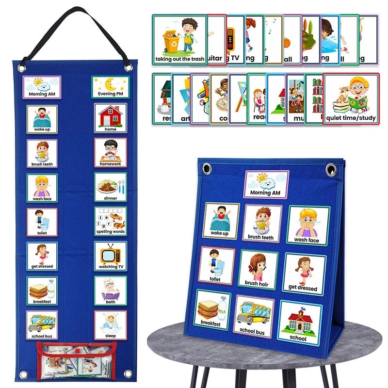 Visual Schedule for Kids – Daily Routine Chart with 70 Cards