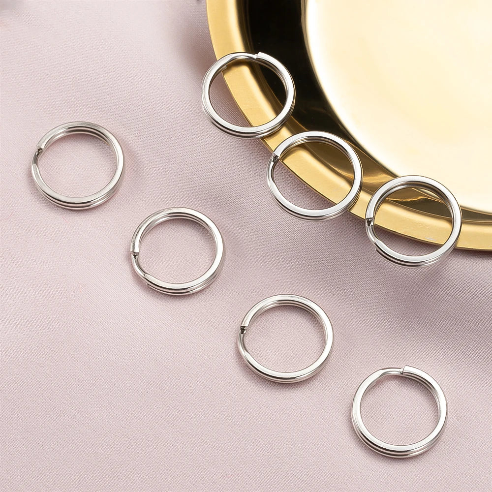 Metal Key Rings, 20pcs Round Split Rings for DIY Keychains & Jewelry