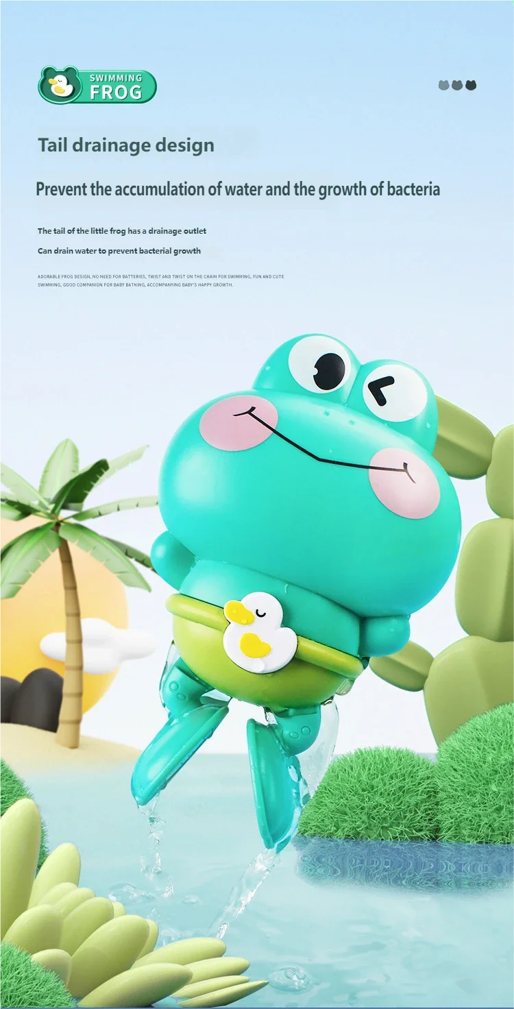 Clockwork Frog Bath Toy – Floating Toy for Kids & Toddlers