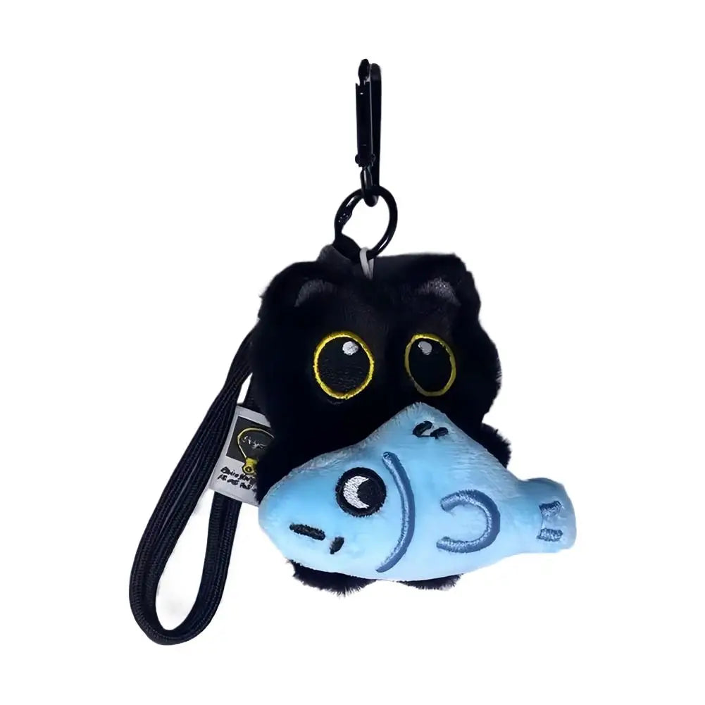Black Cat Plush Keychain – Cute Kawaii Bag Pendant for Everyday Style
