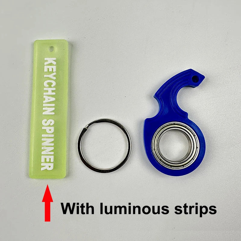 Keychain Fidget Spinner – Portable Metal Finger Spinner Toy