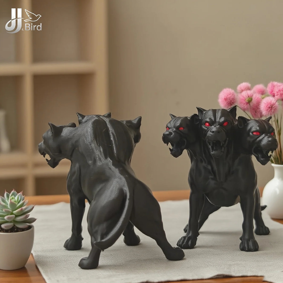 Three Headed Dog Statue – Gothic Halloween Decoration