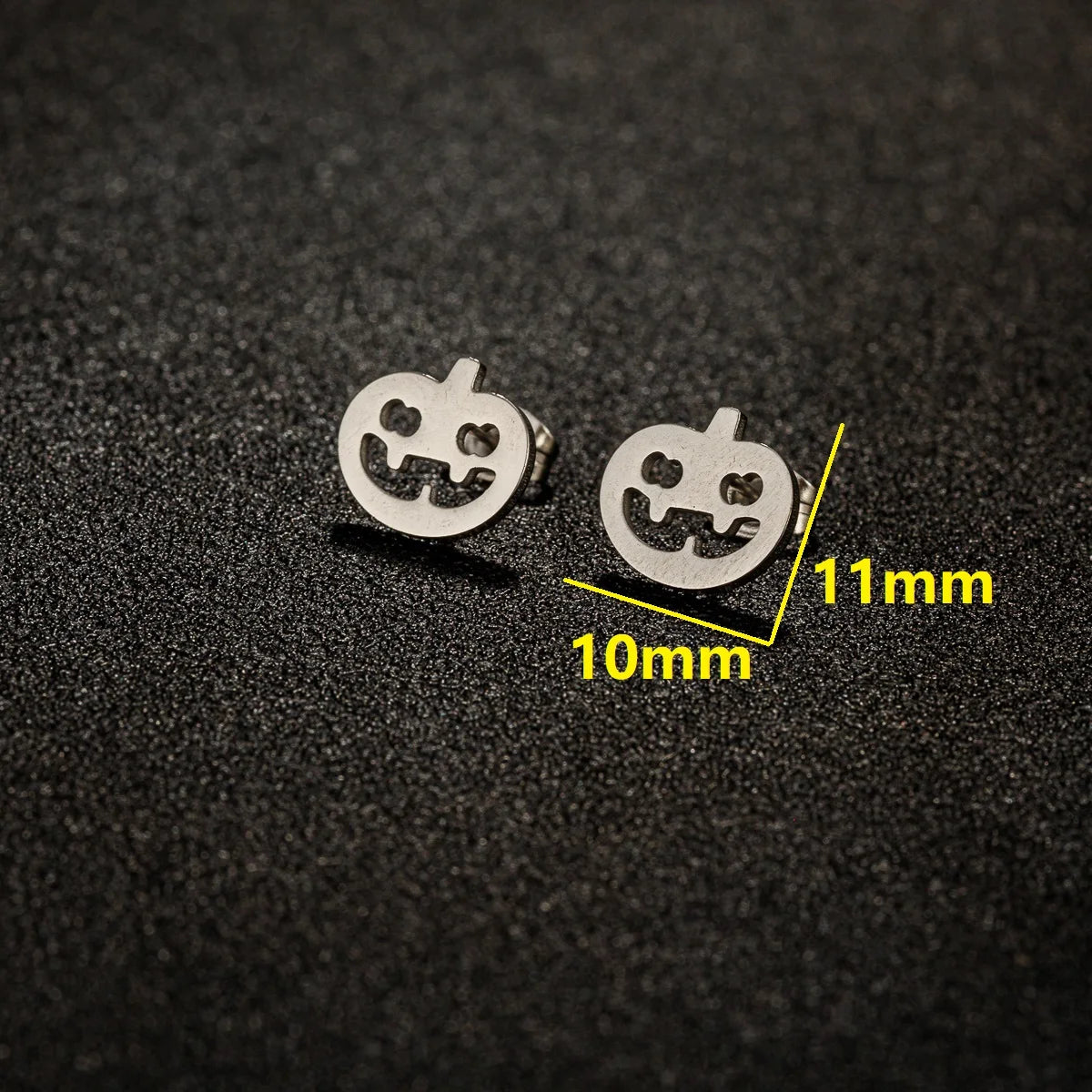 Halloween Bat Spider Earrings – Black Stainless Steel Punk Jewelry