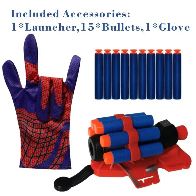 Web Shooter Glove Toy – Foam Dart Launcher Cosplay Prop Set