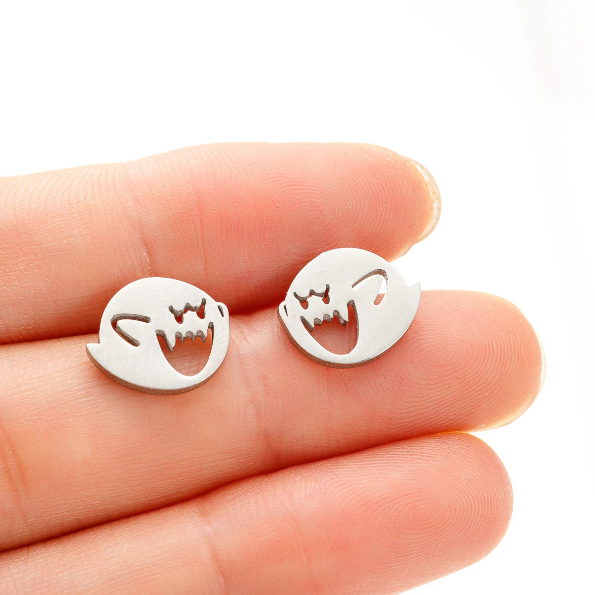 Ghost Stud Earrings – Stainless Steel Halloween Earrings