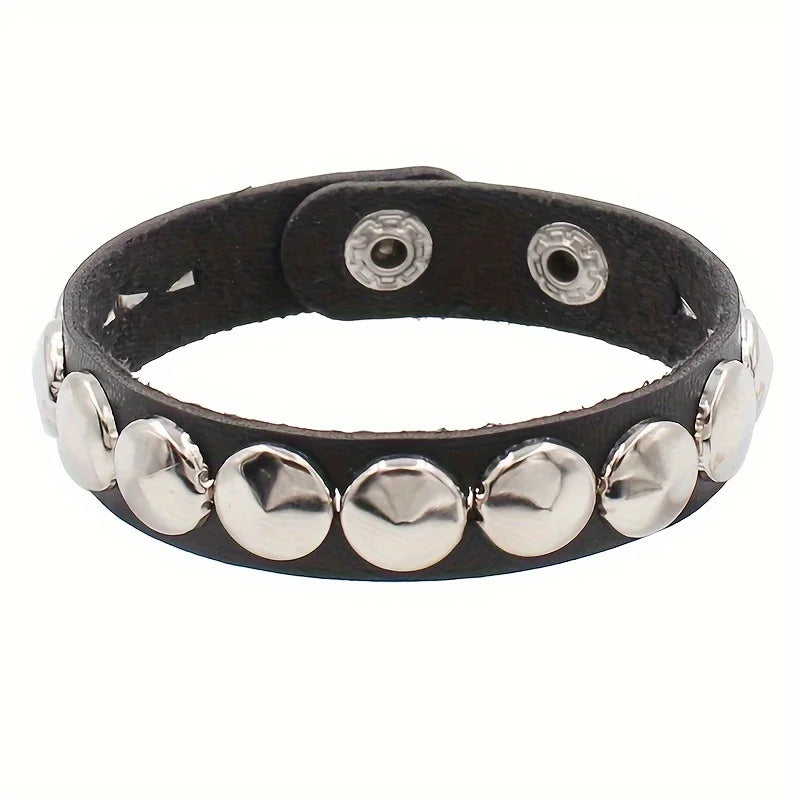 Gothic Punk Bracelet Multi Chain Leather Street Style Jewelry