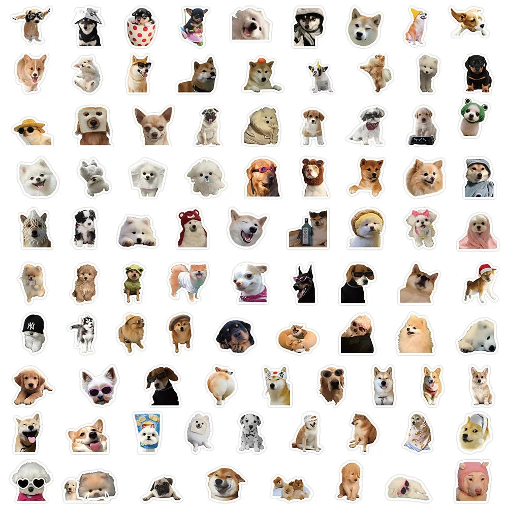 Funny Dog Stickers – Cute Cartoon Decals for Kids & Stationery
