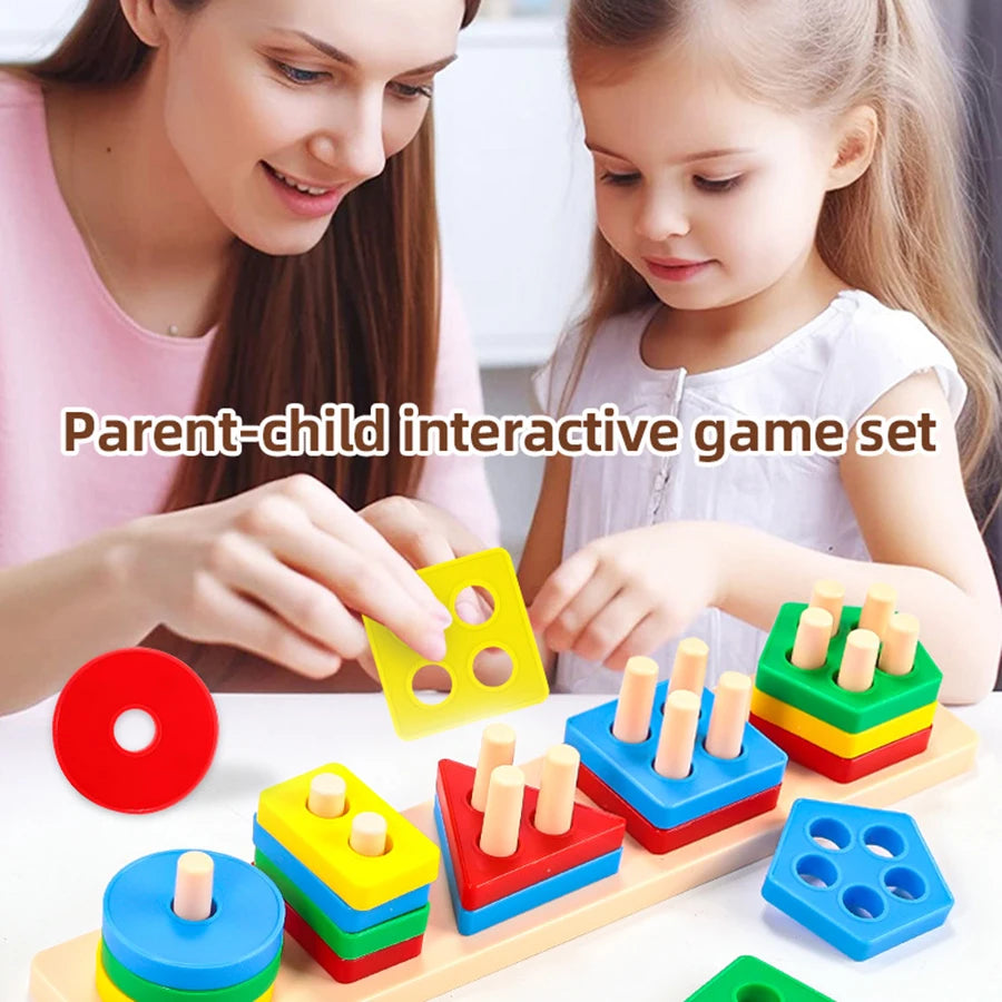 Geometric Building Blocks Set for Toddlers – Early Learning Toy