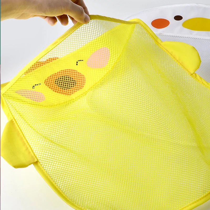 Bath Toy Storage Bag – Duck Mesh Organizer with Suction Design