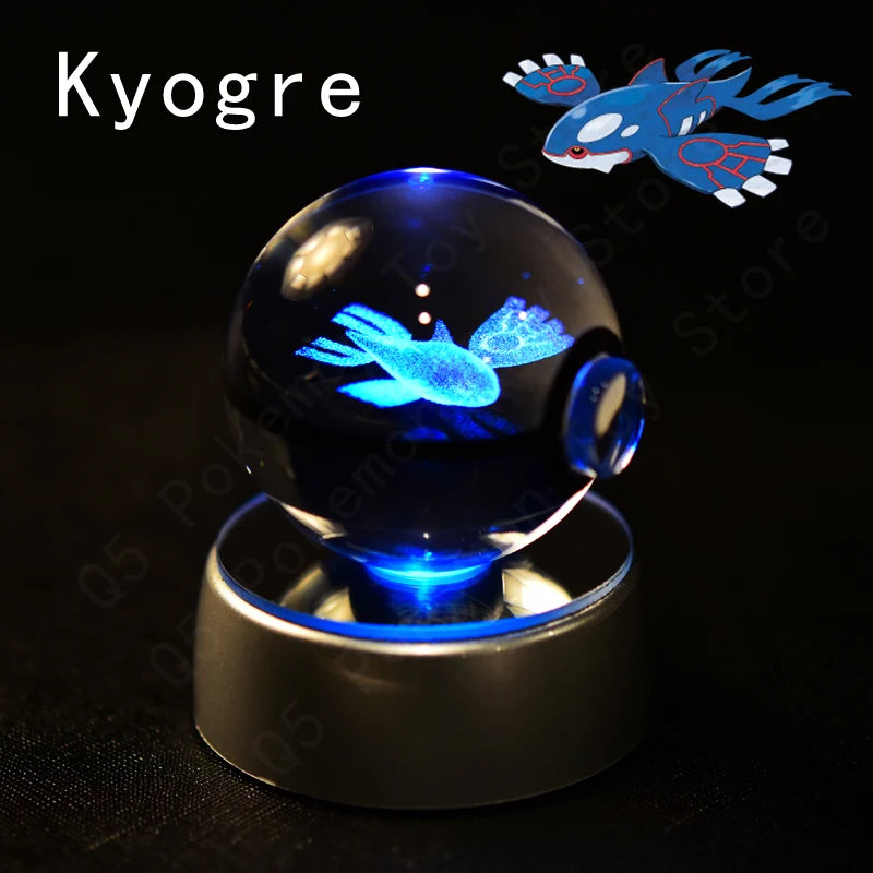 3D Crystal Ball Night Light – Glass LED Decorative Lamp