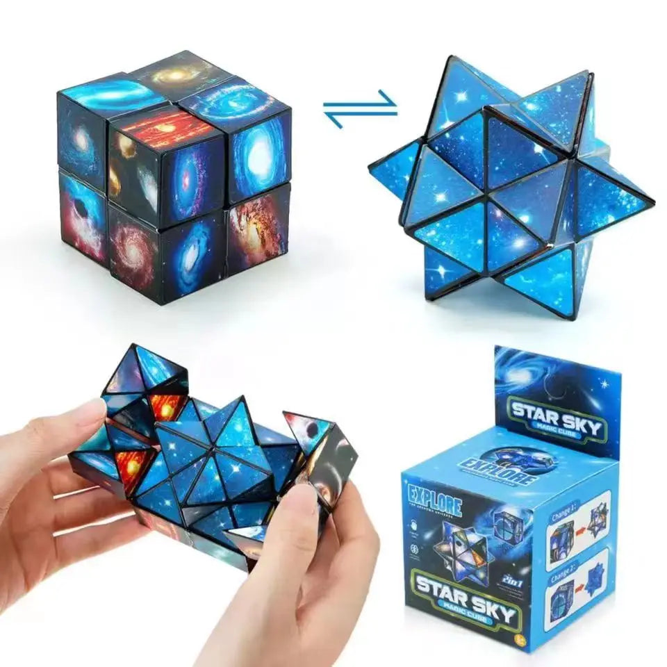 3D Starry Sky Magic Cube Puzzle – Educational Brain Teaser