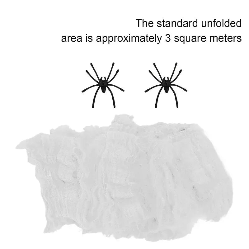 Halloween Spider Web Decoration – Stretchy Cobweb Party Decor