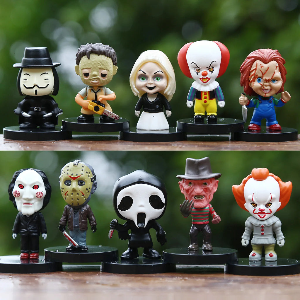 Horror Action Figures 10-Piece PVC Halloween Figure Set