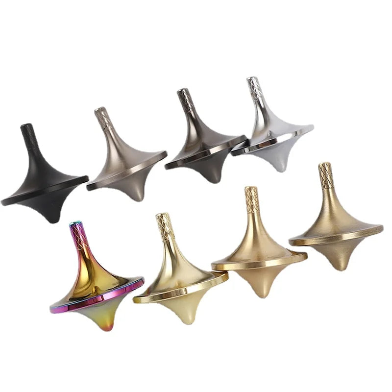 Metal Spinning Top – Brass Gyroscope Fidget Toy for Kids & Adults