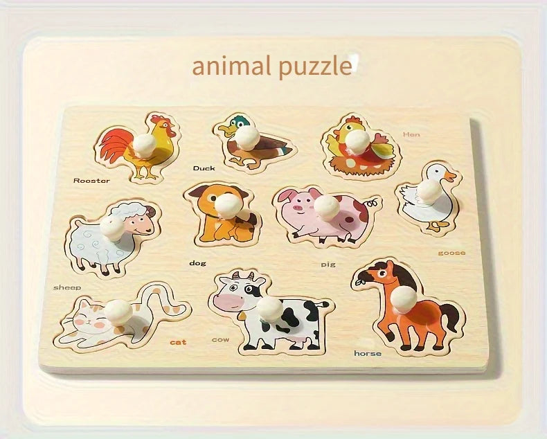 Montessori Geometry Puzzle Board – Wooden Shape Matching Puzzle