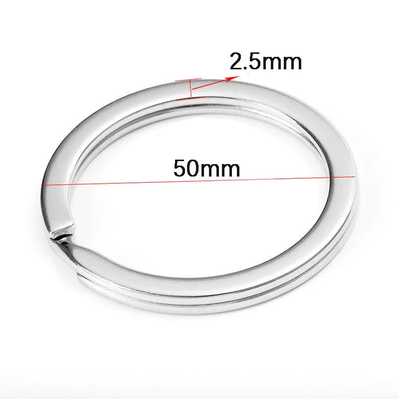 20pcs Stainless Steel Key Rings, Round Split Rings for DIY Keychains