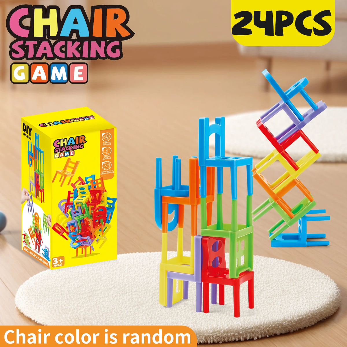 Stacking Chairs Game Set Balance Activity Toy for Kids