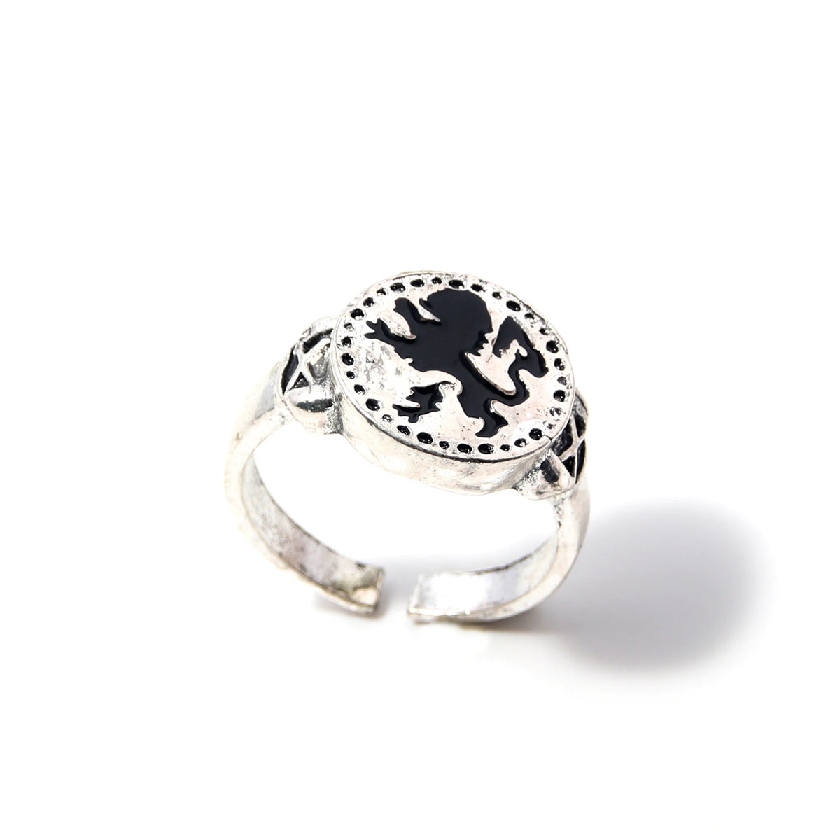 Gothic Fantasy Ring Vintage Dark Style Jewelry for Men