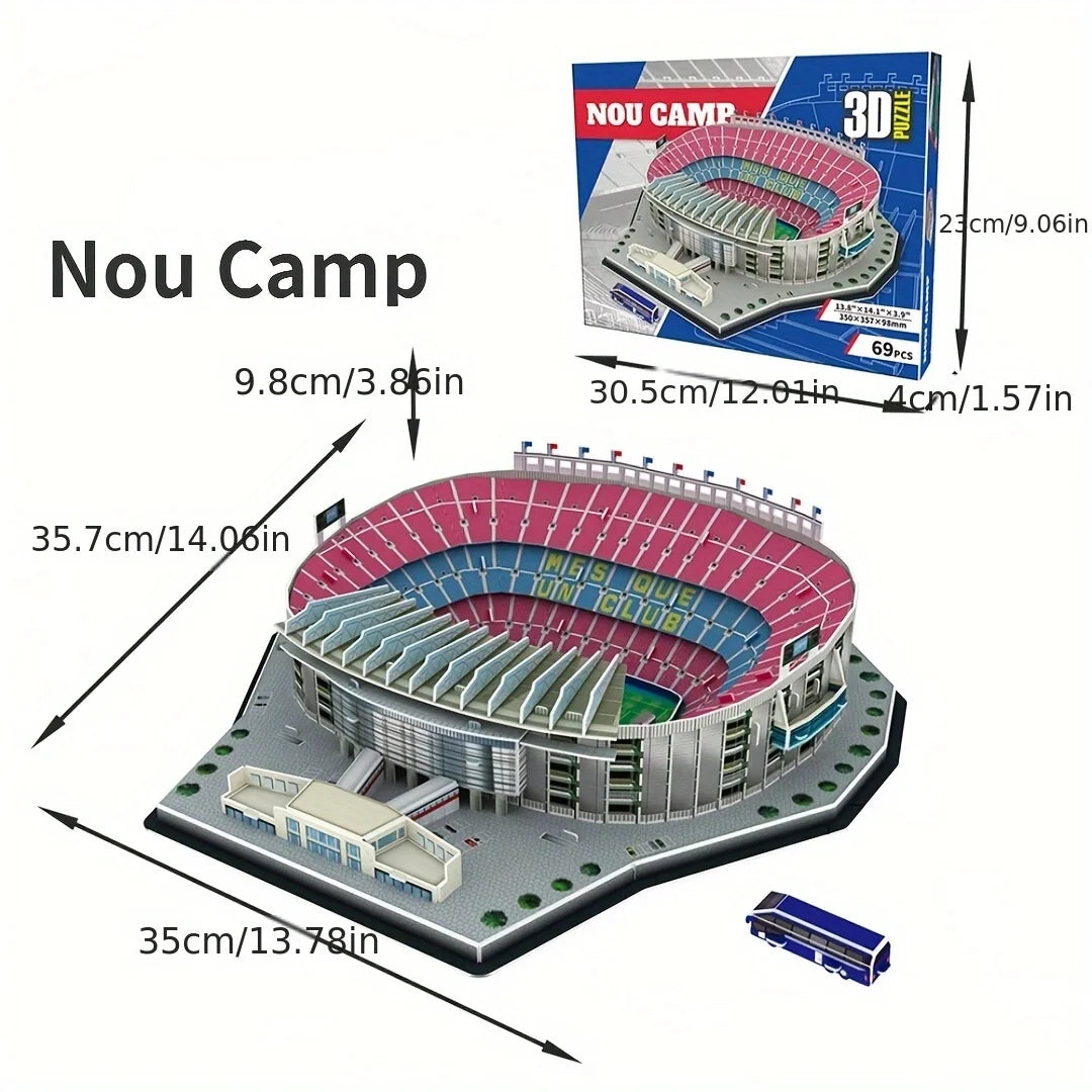 3D Stadium Puzzle – Paper Football Model for Fans