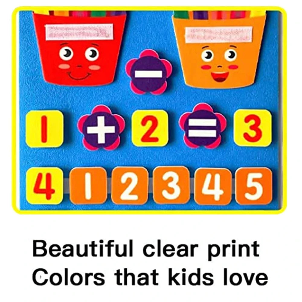 Felt Learning Board, Math Addition & Subtraction Toy
