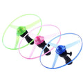 LED Flying Disc Toy Pull String Spinning UFO Outdoor Game