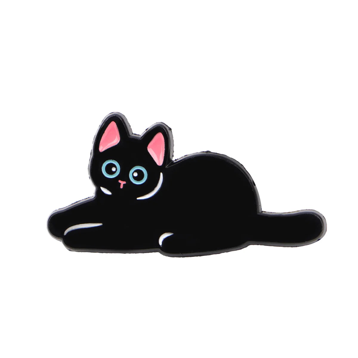 Black Cat Enamel Pin – Cute Animal Lapel Brooch
