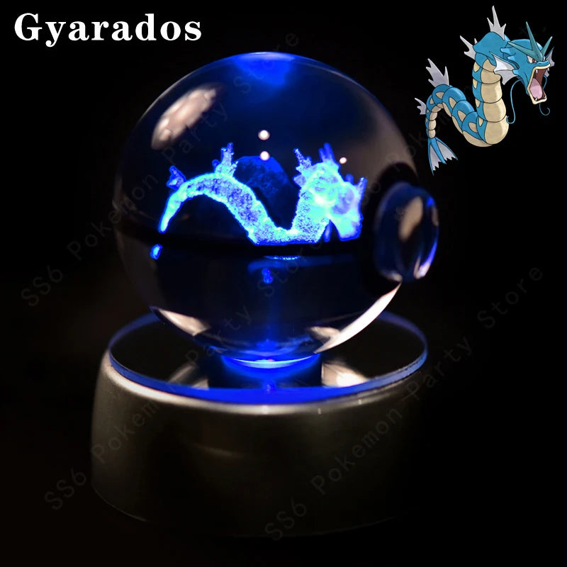 3D Crystal Ball Night Light – Glass LED Decorative Lamp