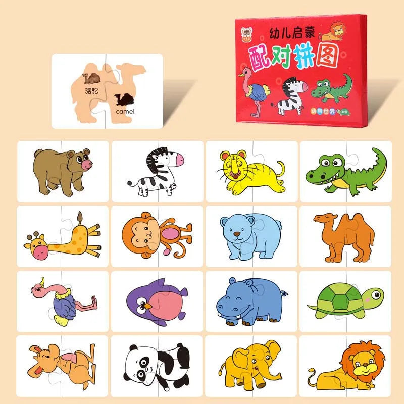 Montessori Toddler Puzzle – Wooden Animal Jigsaw Game