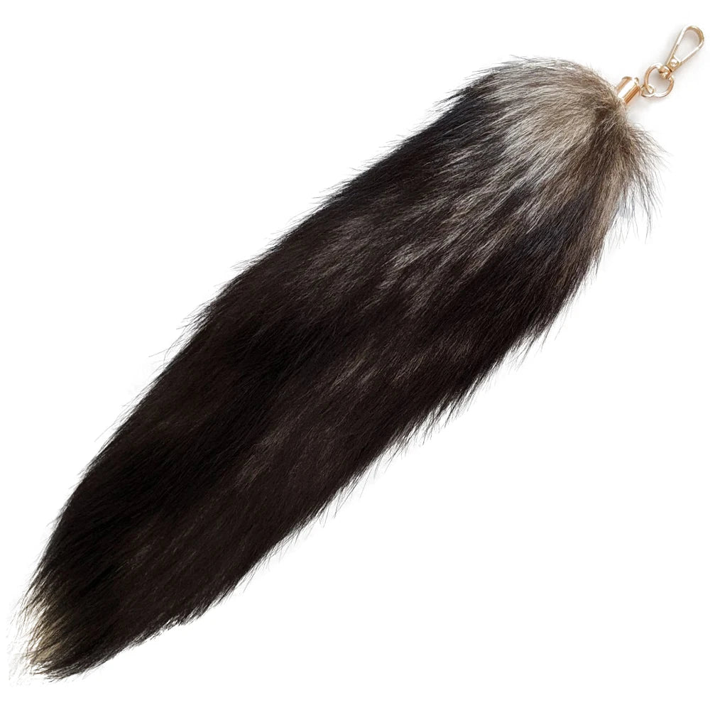 Fox Tail Keychain for Women Furry Y2K Car Accessory