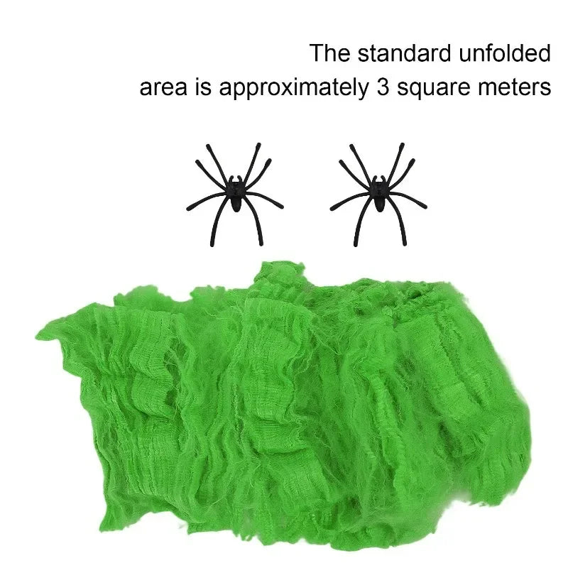 Halloween Spider Web Decoration – Stretchy Cobweb Party Decor