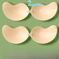 Invisible Push Up Bra for Women Backless Strapless Bra Seamless Front Closure Bralette Underwear Silicone Self-Adhesive Bra Pad