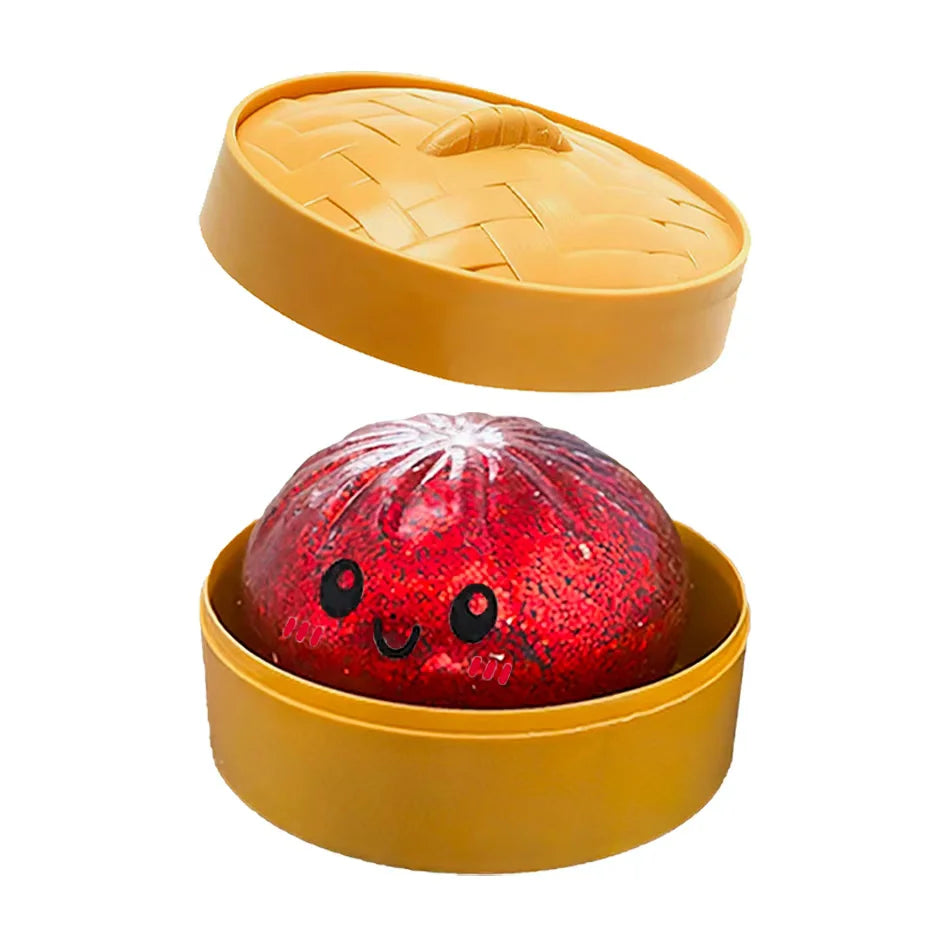 Dumpling Squishy Toy – Glitter Sensory Squeeze Stress Relief
