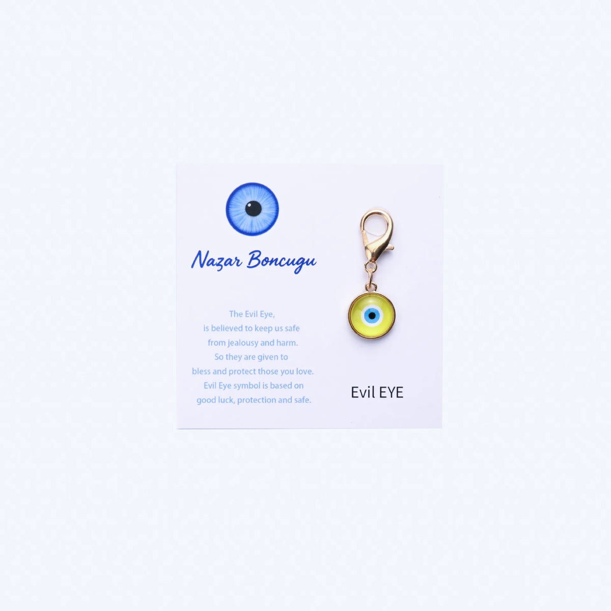 Evil Eye Keychain, Blue Eye Bag Charm Decorative Key Ring