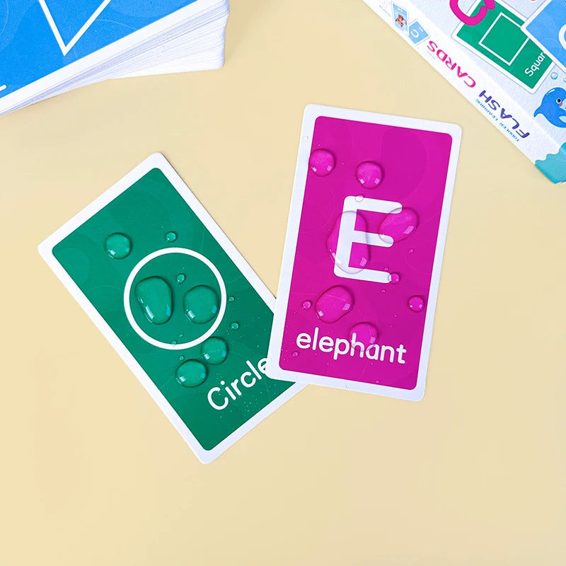 Montessori Flash Cards – 58-Piece Alphabet, Number & Shape Learning Set