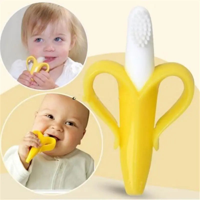 Baby Silicone Toothbrush Training Teether for Infants & Toddlers