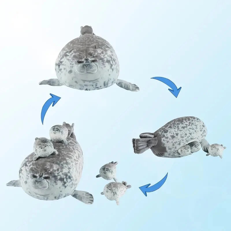 Seal Plush Toy Set – Mother and Baby Seal Stuffed Animals