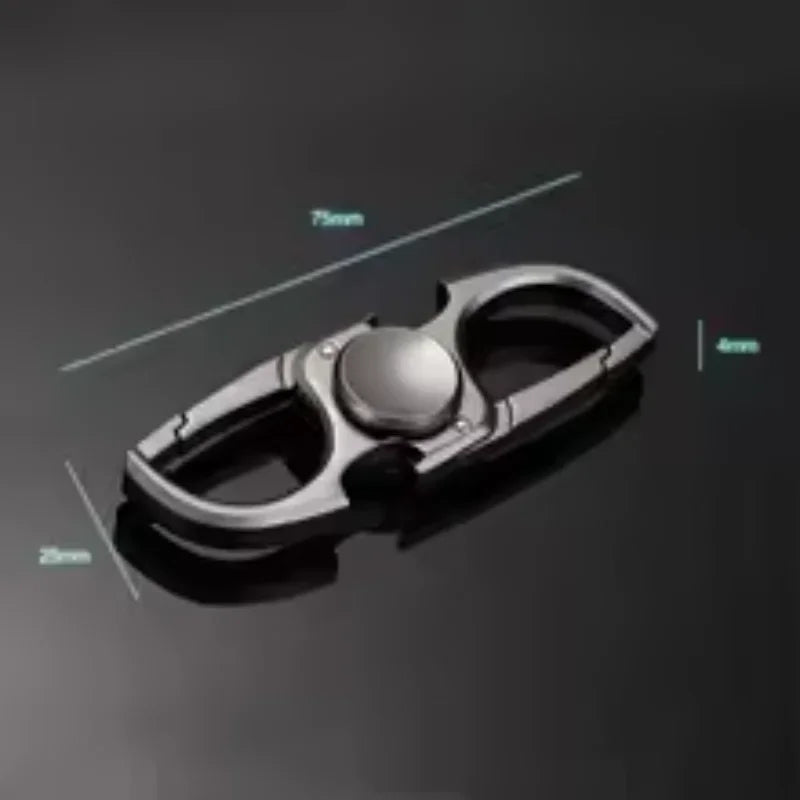Metal Fidget Spinner Fingertip Toy Keychain EDC Tool Gift